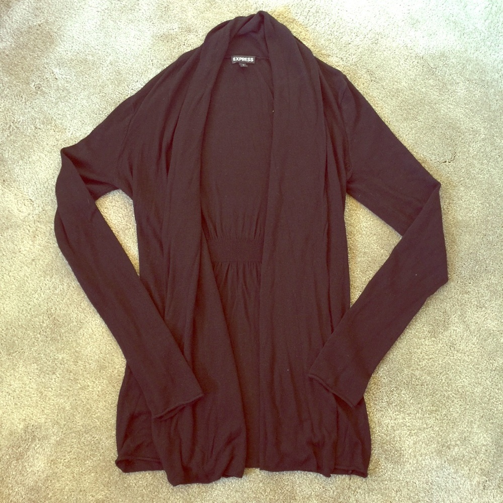 Soft black Express open front sweater